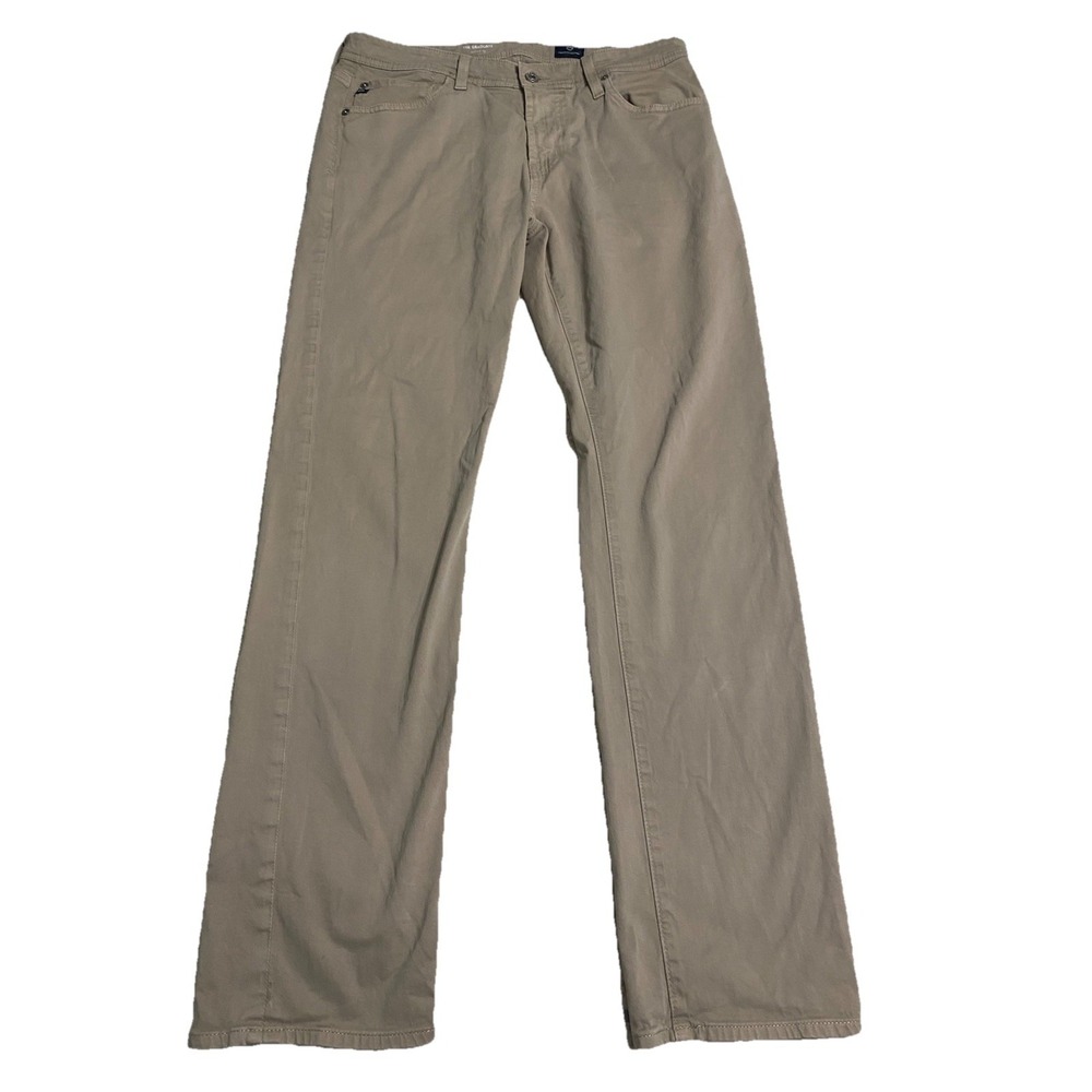 AG Adriano Goldschmied The Graduate Tailored Leg Khaki Pants Mens 33x32 Stretch